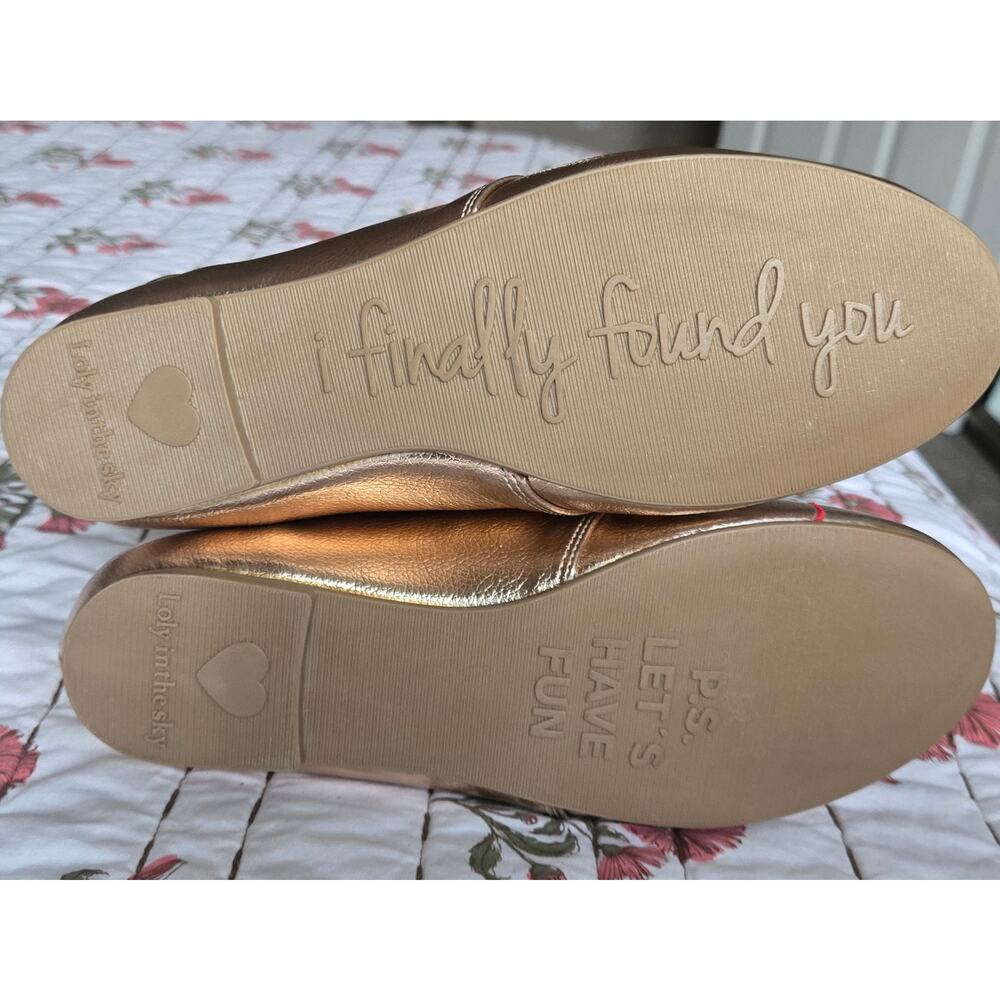 LOLY IN THE SKY Coquette Copper Pebble Vintage Style Round Toe Loafers Size 9 - Picture 6 of 7